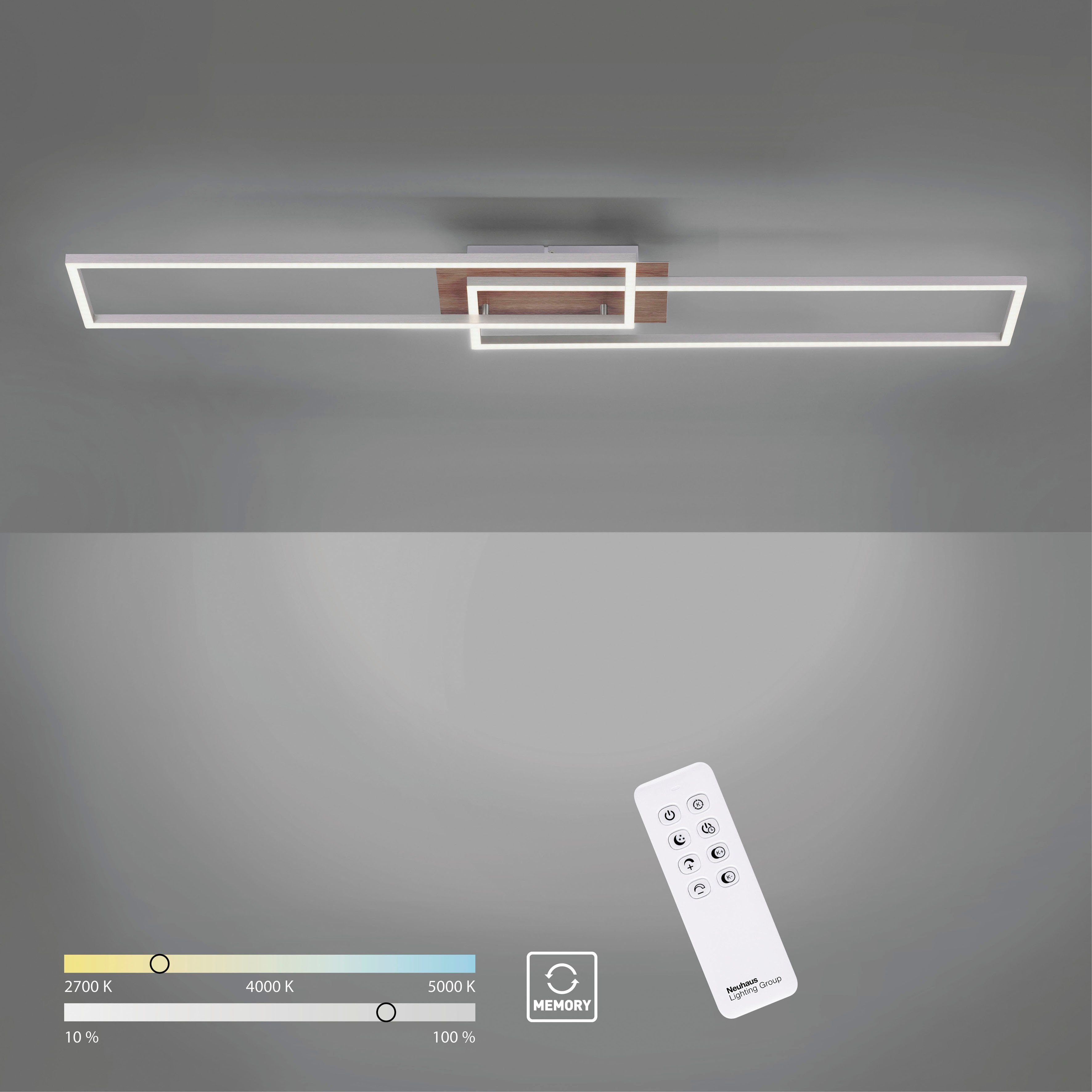 dimmbar warmweiß Direkt Deckenleuchte Fernbedienung, Leuchten IVEN, Trennung kaltweiß, inkl., Fernbedienung fest LED LED über CCT - über Dimmfunktion, Memory, integriert, Fernbedienung, - vom nach Infrarot Netz,