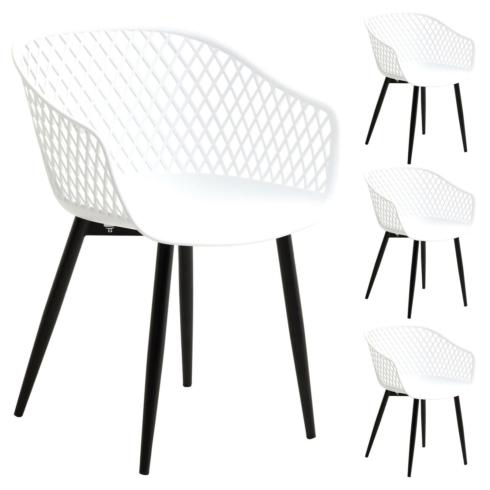 IDIMEX Esszimmerstuhl MADEIRA (4 St), Esszimmerstuhl Retro Design Stühle 4er Set Küchenstuhl mit Sitz Kunsts