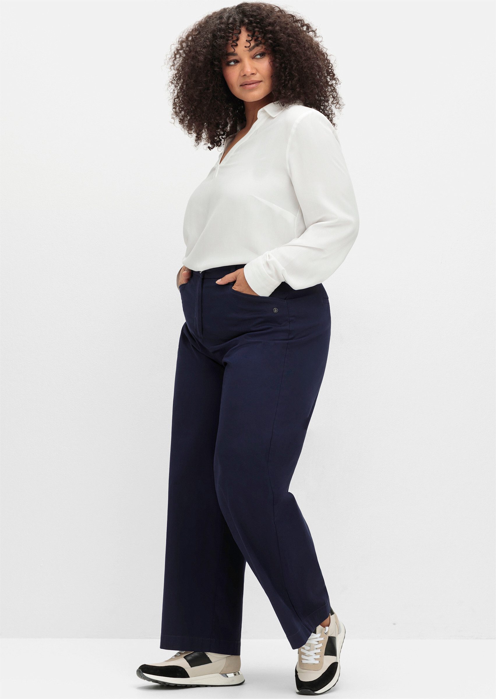 Sheego Jerseyhose Hose lang Innenbeinlänge ca. günstig online kaufen