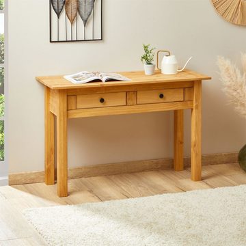 CARO-Möbel Konsolentisch CANCUN, Konsolentisch schmaler Schreibtisch Beistelltisch im Landhaus Stil Kie