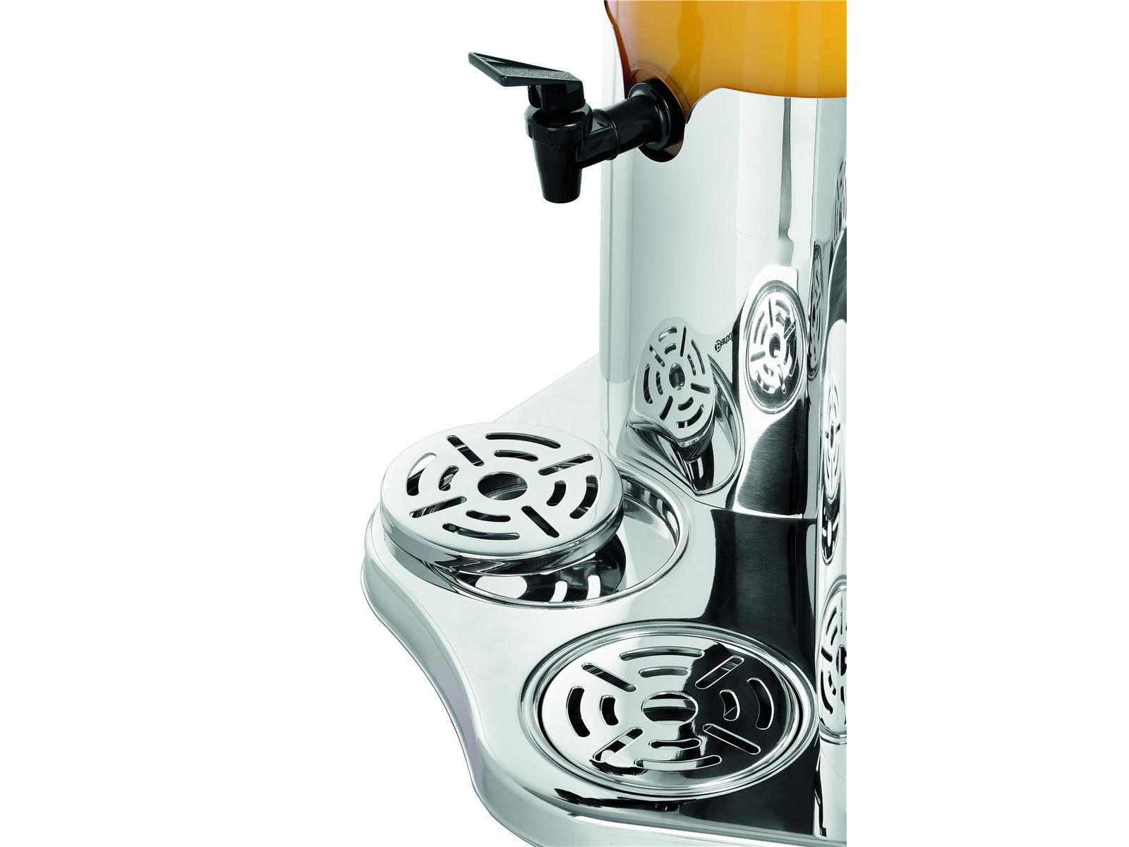 Bartscher Getränkespender Getränke-Dispenser DEW5 Duo, 10 Liter (2 x 5 Liter), Eisröhre, 150997