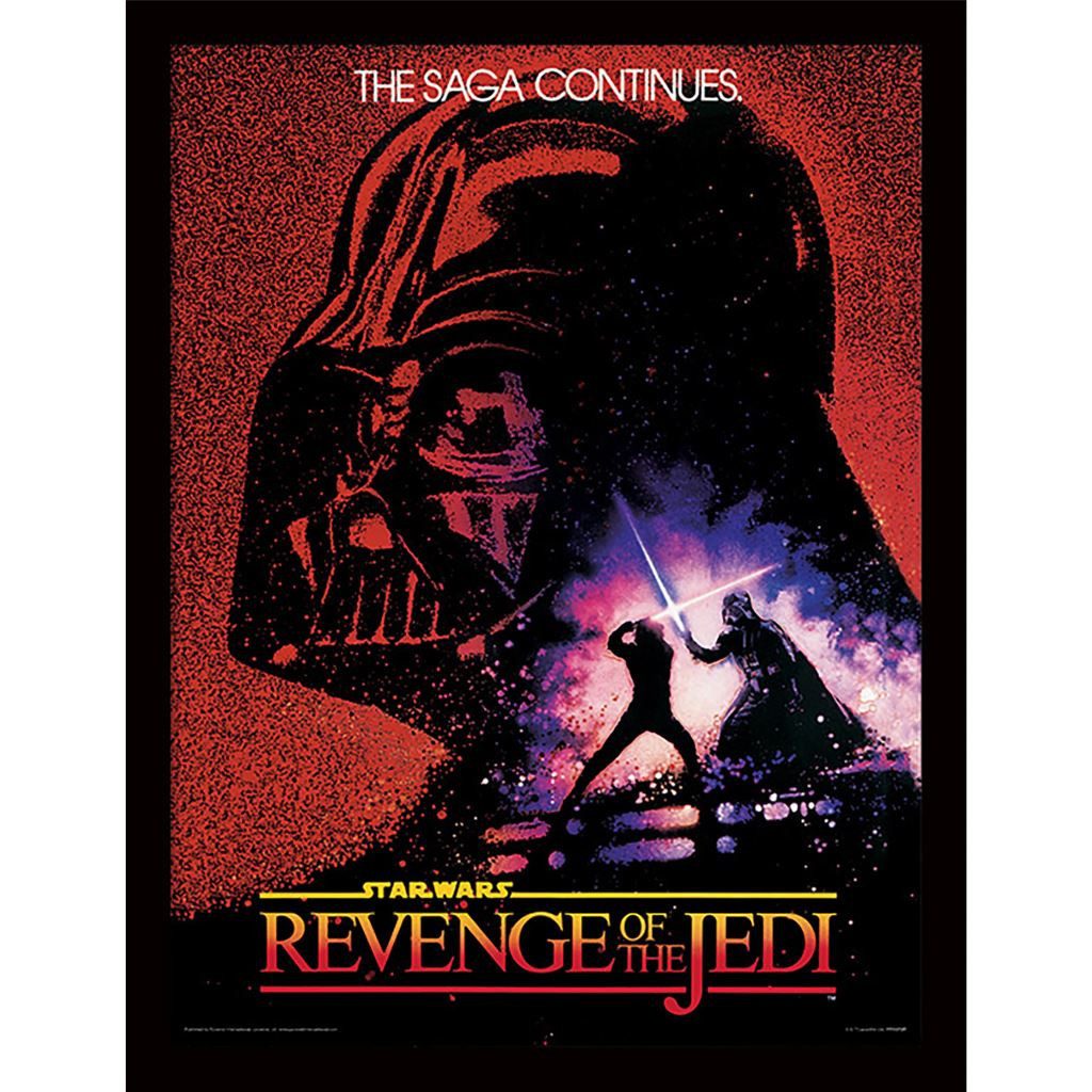 Star Wars Bild mit Rahmen Revenge Of The Jedi, Gerahmtes Bild Kunstdruck