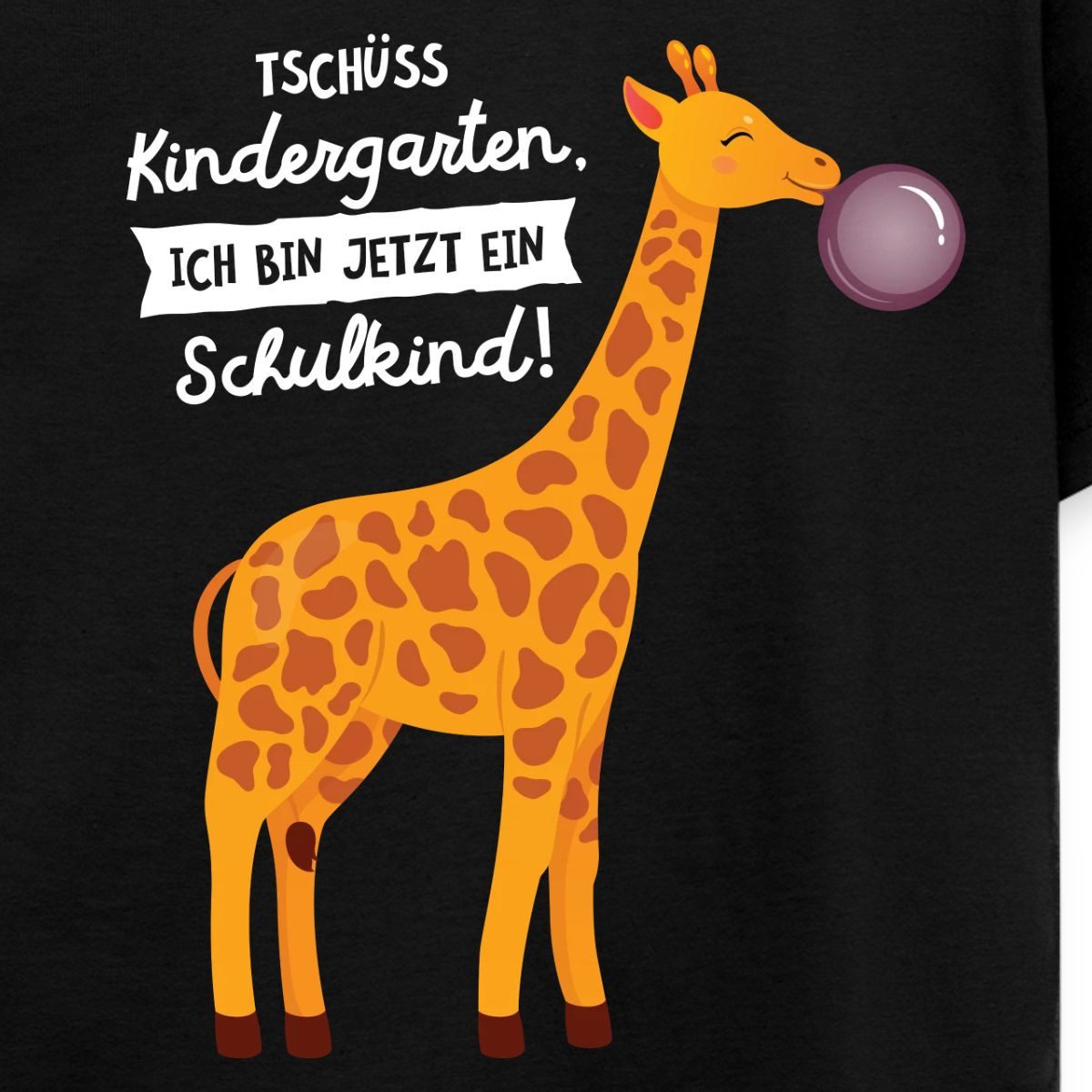 Spreadshirt T-Shirt Einschulung Kindergarten War Gestern Giraffe Kinder T-Shirt (1-tlg)