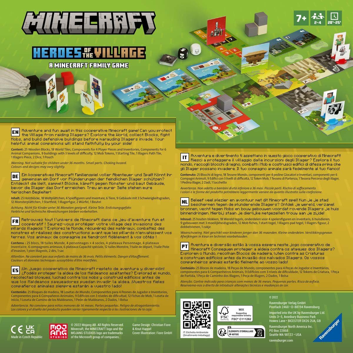 Ravensburger Spiel Minecraft Heroes of the Village, Gesellschaftsspiel, Made in Europe