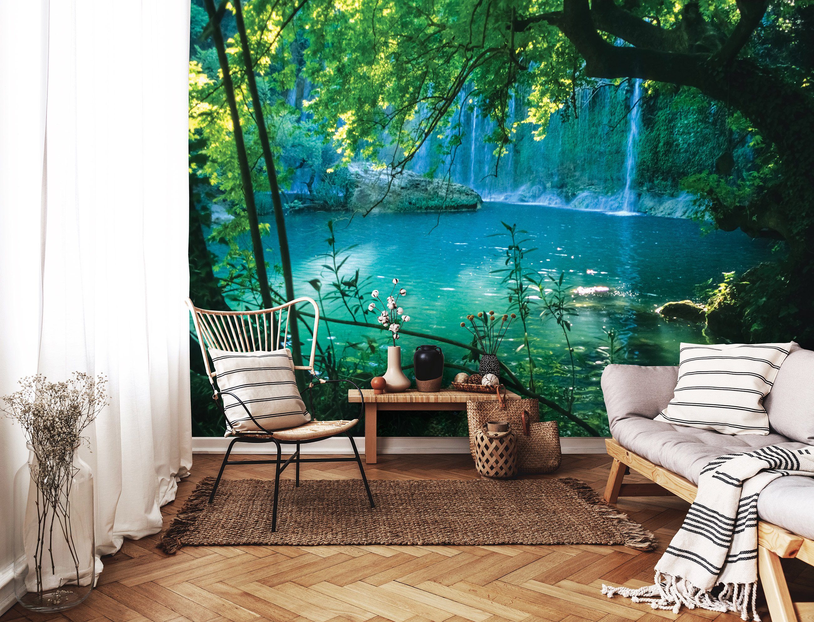 Wallarena Fototapete 3D EFFEKT See Natur Landschaft Vlies Tapete Wohnzimmer günstig online kaufen