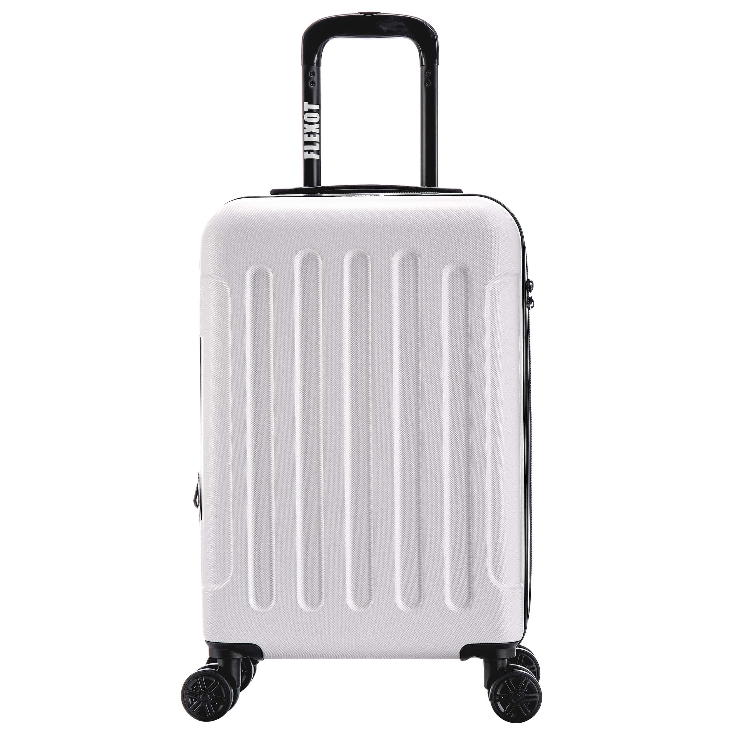 Flexot Hartschalen-Trolley F-3045 (Gr. M, L, XL) – Kofferset – ABS-Hartschale, 4 Rollen, Robuster und moderner Koffer mit vier 360° Rollen und Zahlenschloss