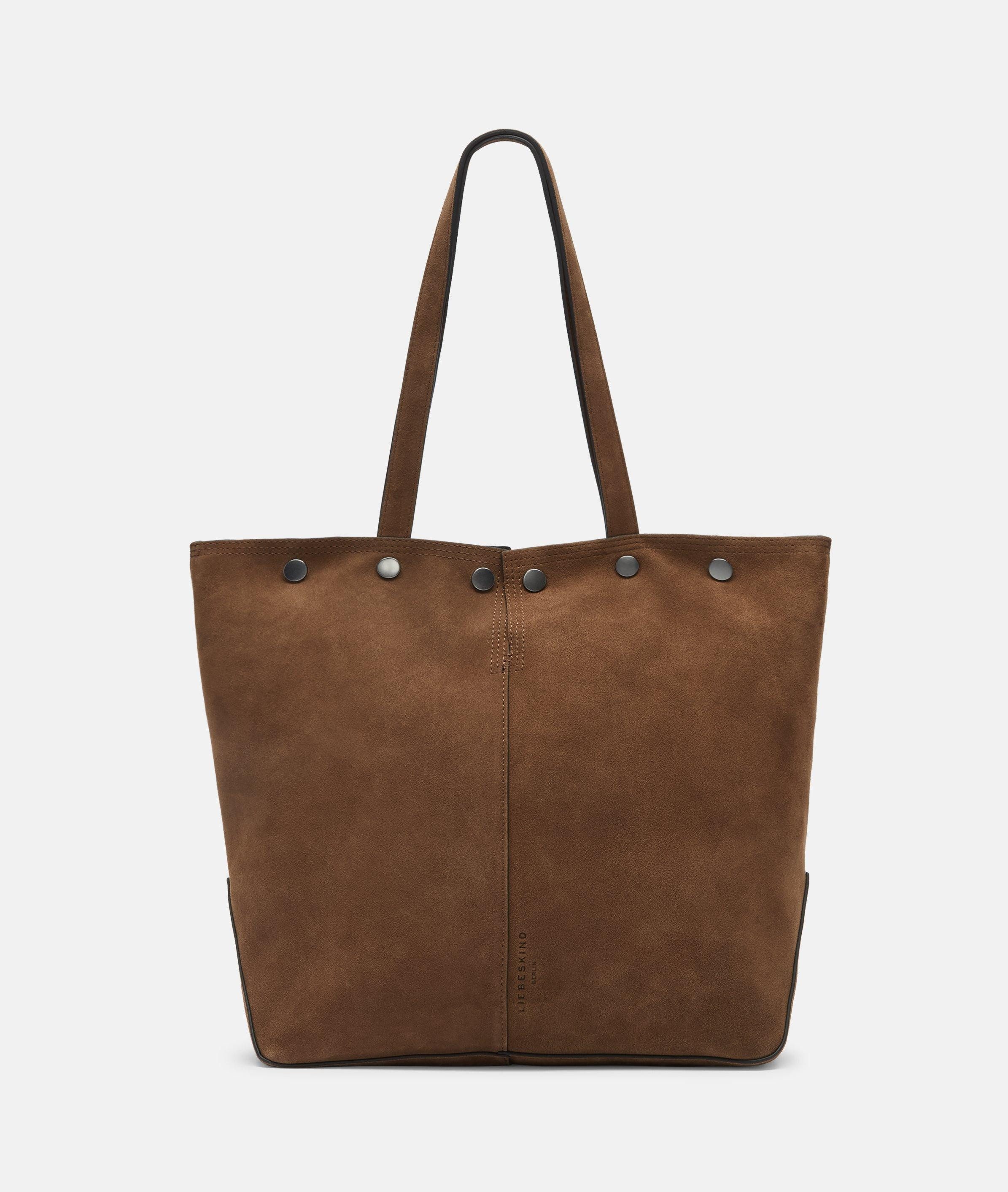 Liebeskind Berlin Schultertasche Tote, Große Schultertasche aus weichem Veloursleder