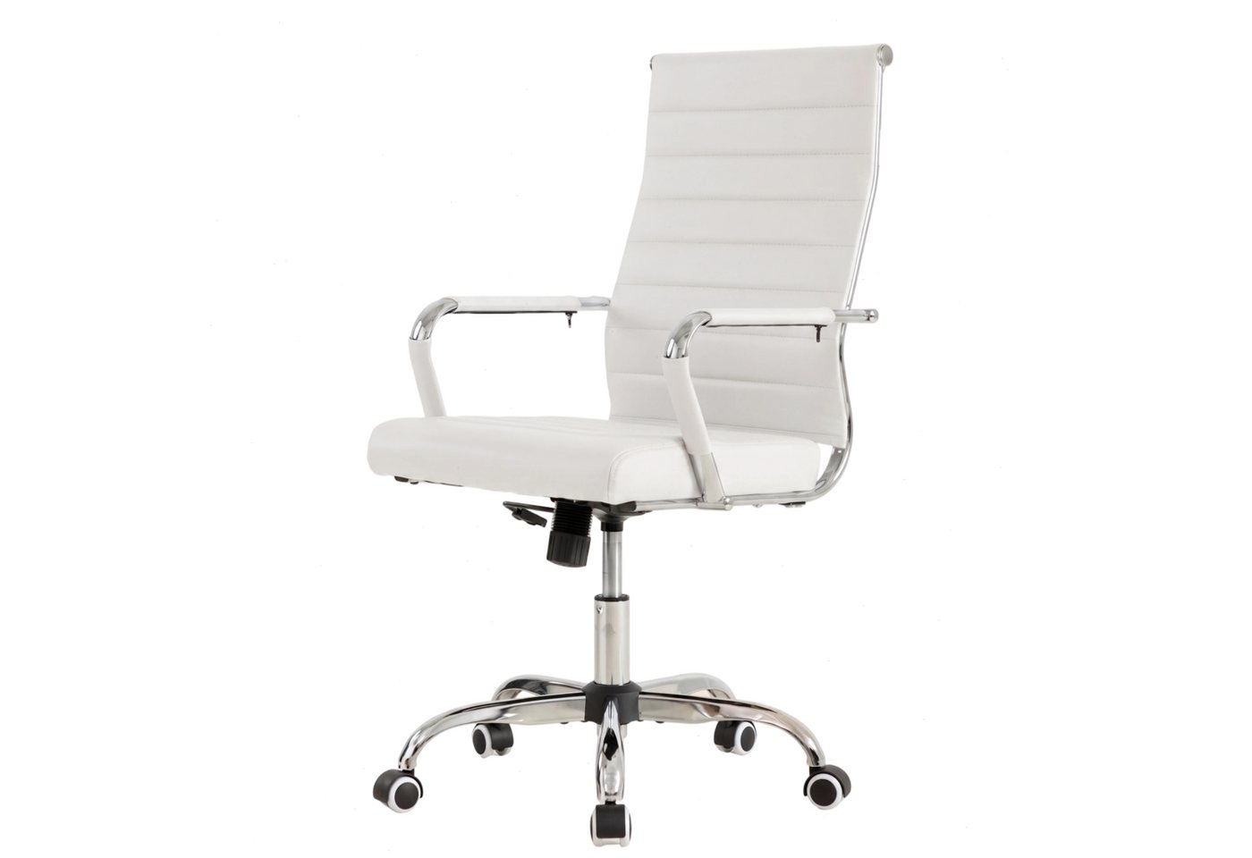 UEV Stuhl Schreibtischstuhl ergonomisch, Drehstuhl mit Rollen (Bis 150kg, Konferenzstühle, Büro-Gästestuhl), Höhenverstellbar,Wippfunktion,Metallrahmen,Gepolstert Kunststoff