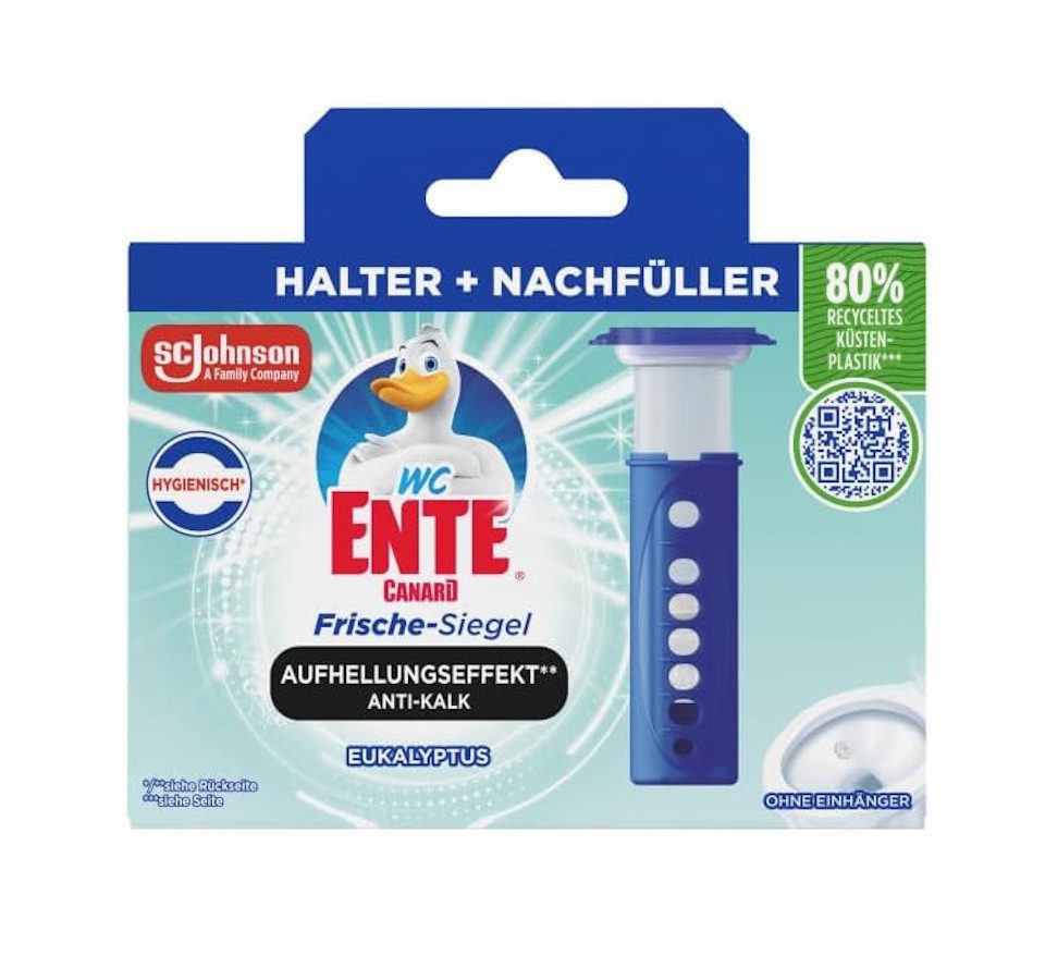 WC Ente Frische-Siegel Starter-Set inkl. 1 Nachfüller, Eukalyptus, 36 ml WC-Reiniger