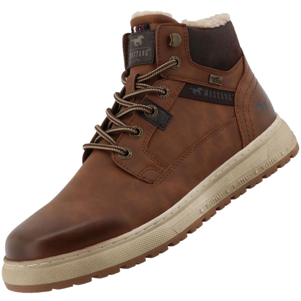 Mustang Shoes 15M0111003-nuts Stiefel Herren Schnürboot mit warmem Kunstfellfutter