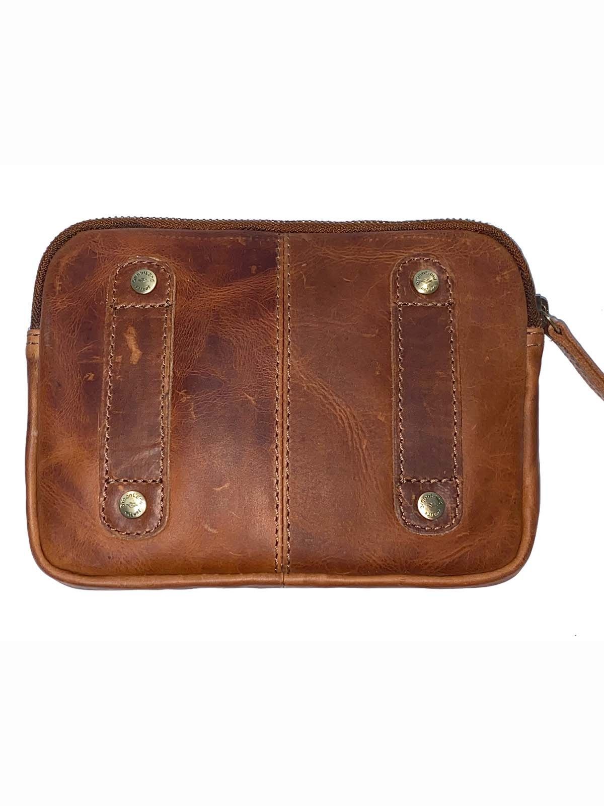 GreenLand Nature Gürteltasche GREENLAND Soft & Safe Gürteltasche RFID Fb.Cognac