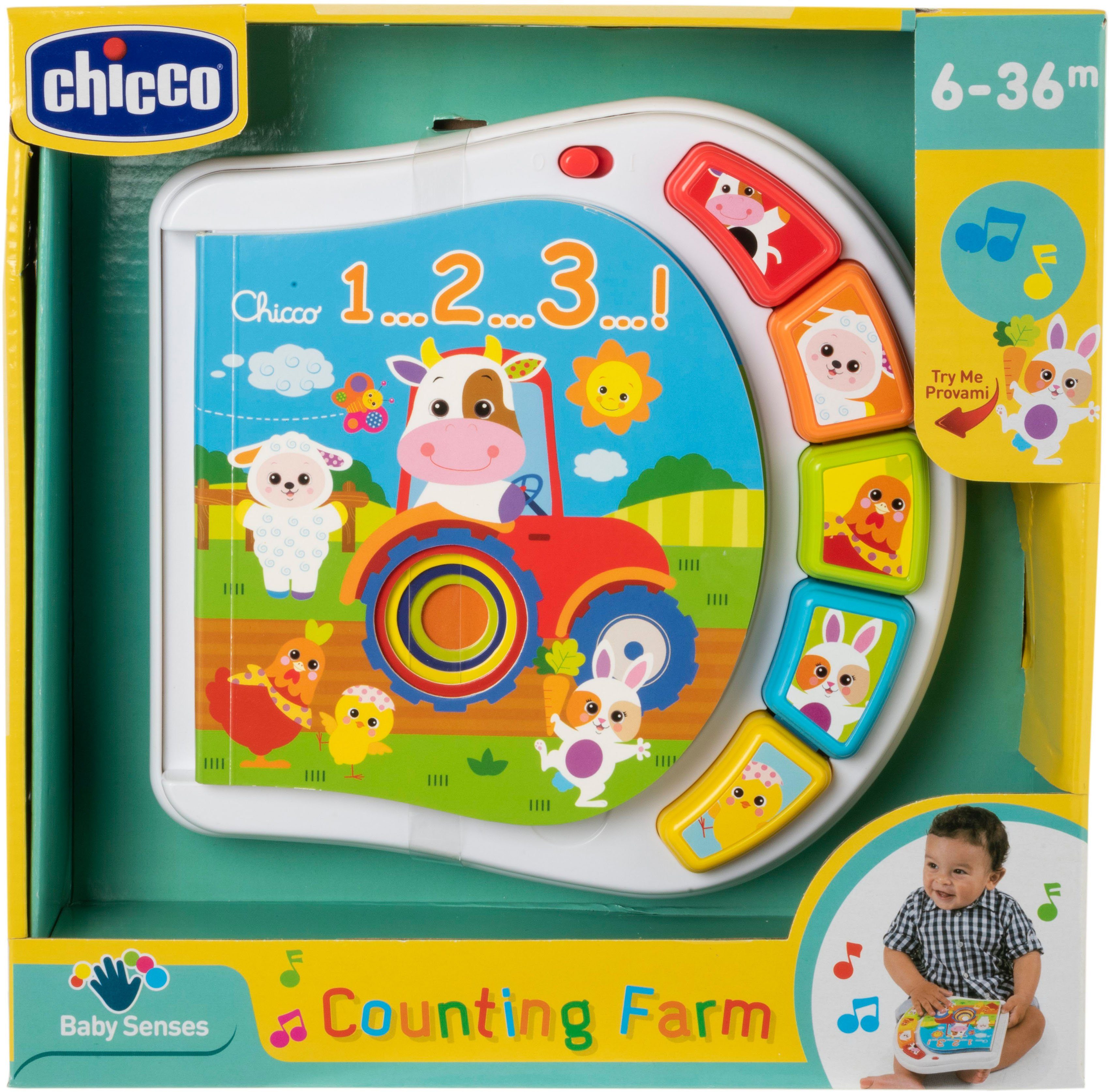 Chicco Lernspielzeug Zahlen Farmbuch