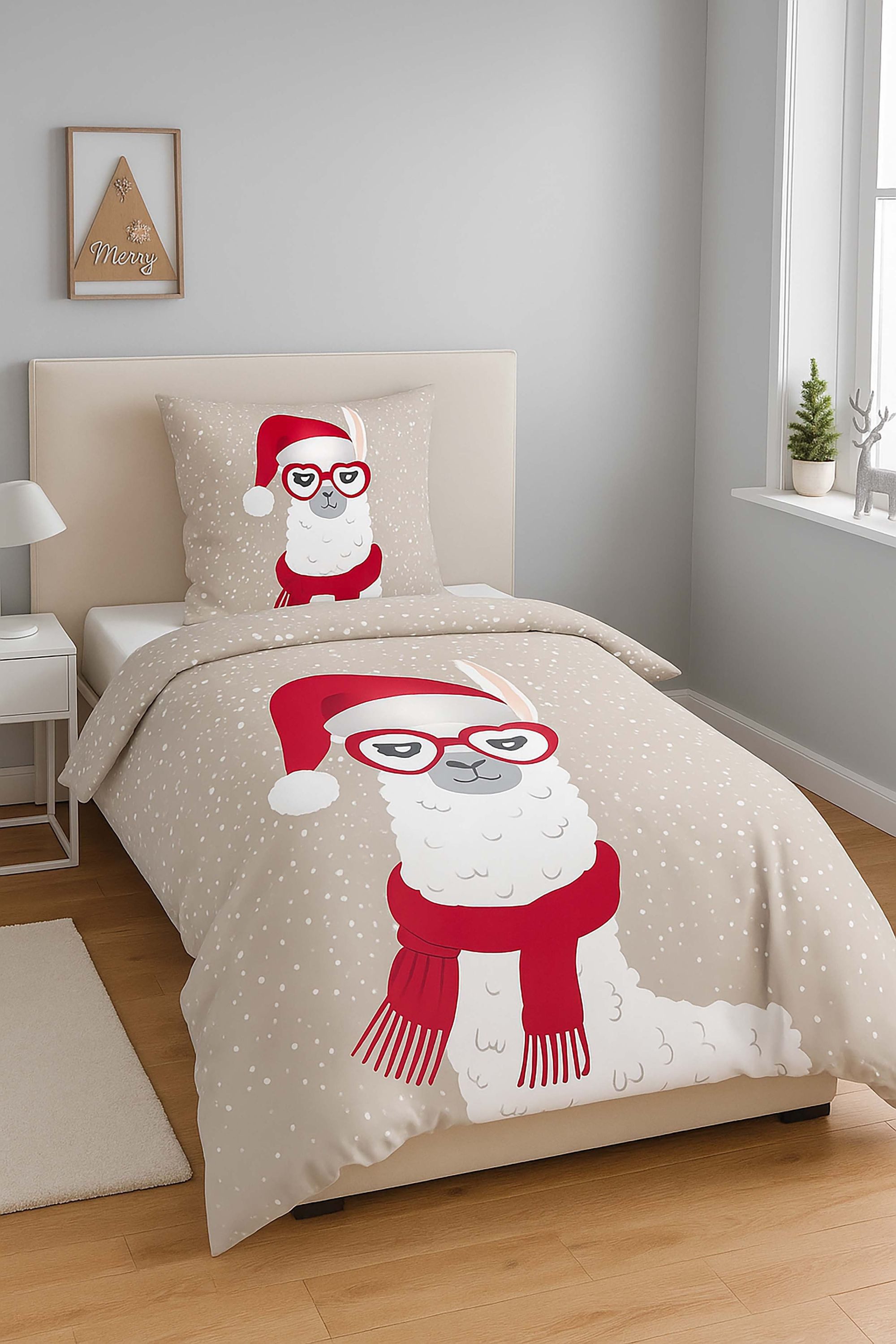 Casa Colori Bettwäsche Fleece 135x200 cm Winter Garnitur 2 tlg. Weihnachten günstig online kaufen