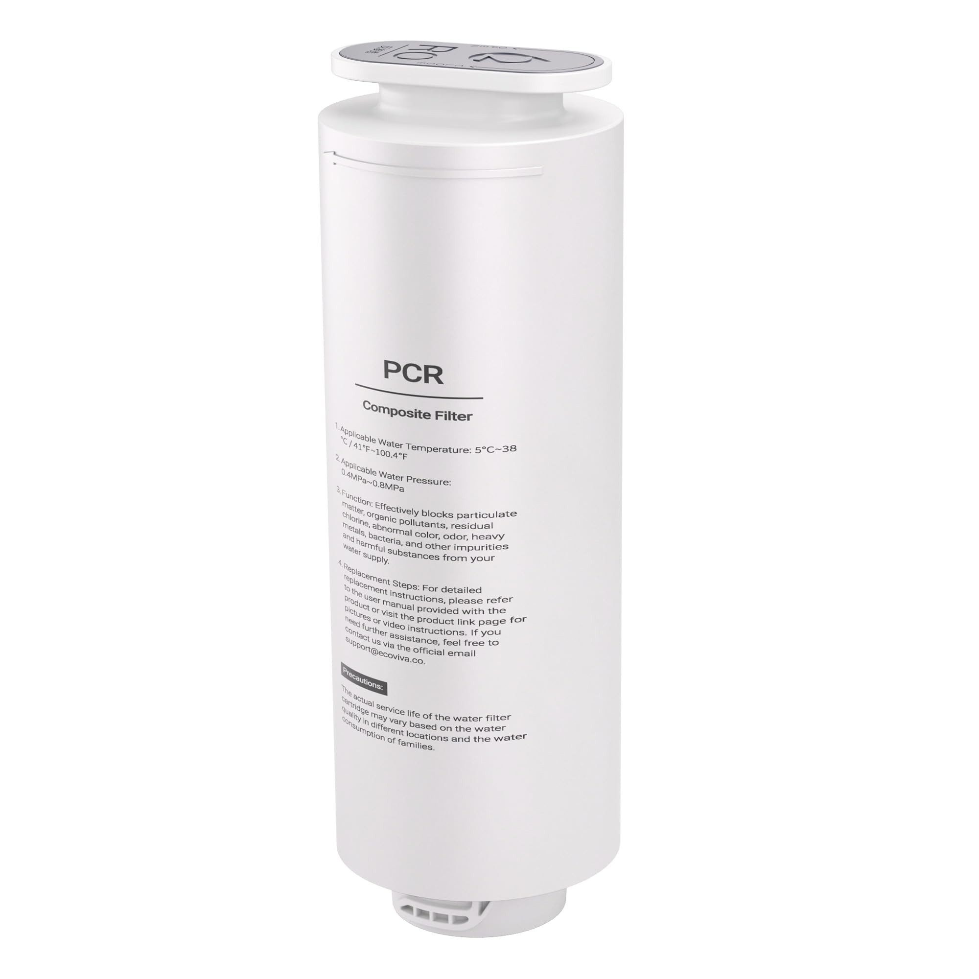 Ecoviva Wasserfilter MATE4 Ersatz-PCR-Verbundfilter, Zubehör für Auftisch Umkehrosmoseanlage MATE4, 7-stufige Umkehrosmose Filter