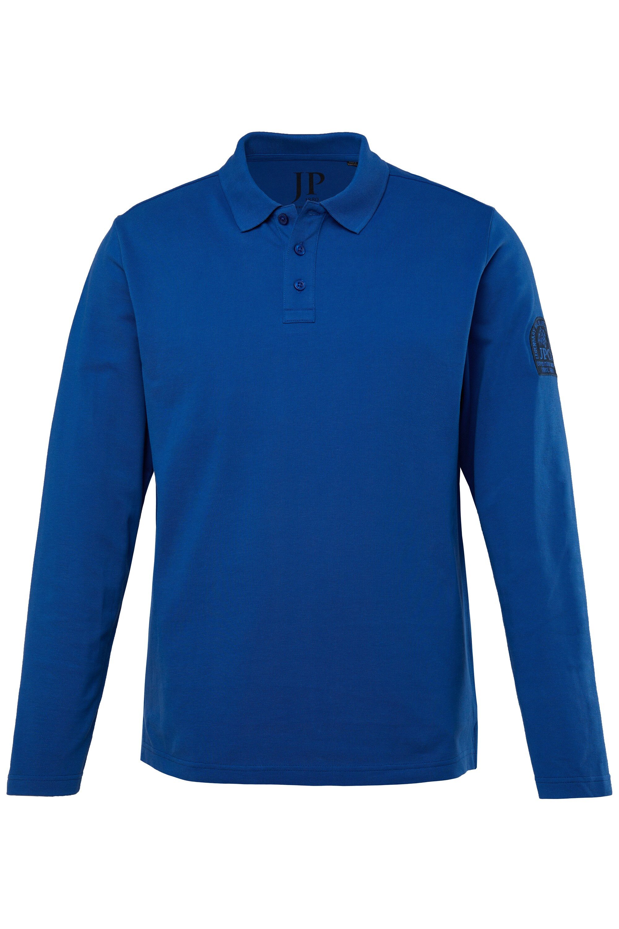 Poloshirt Poloshirt Langarm Piqué Ärmelbadge