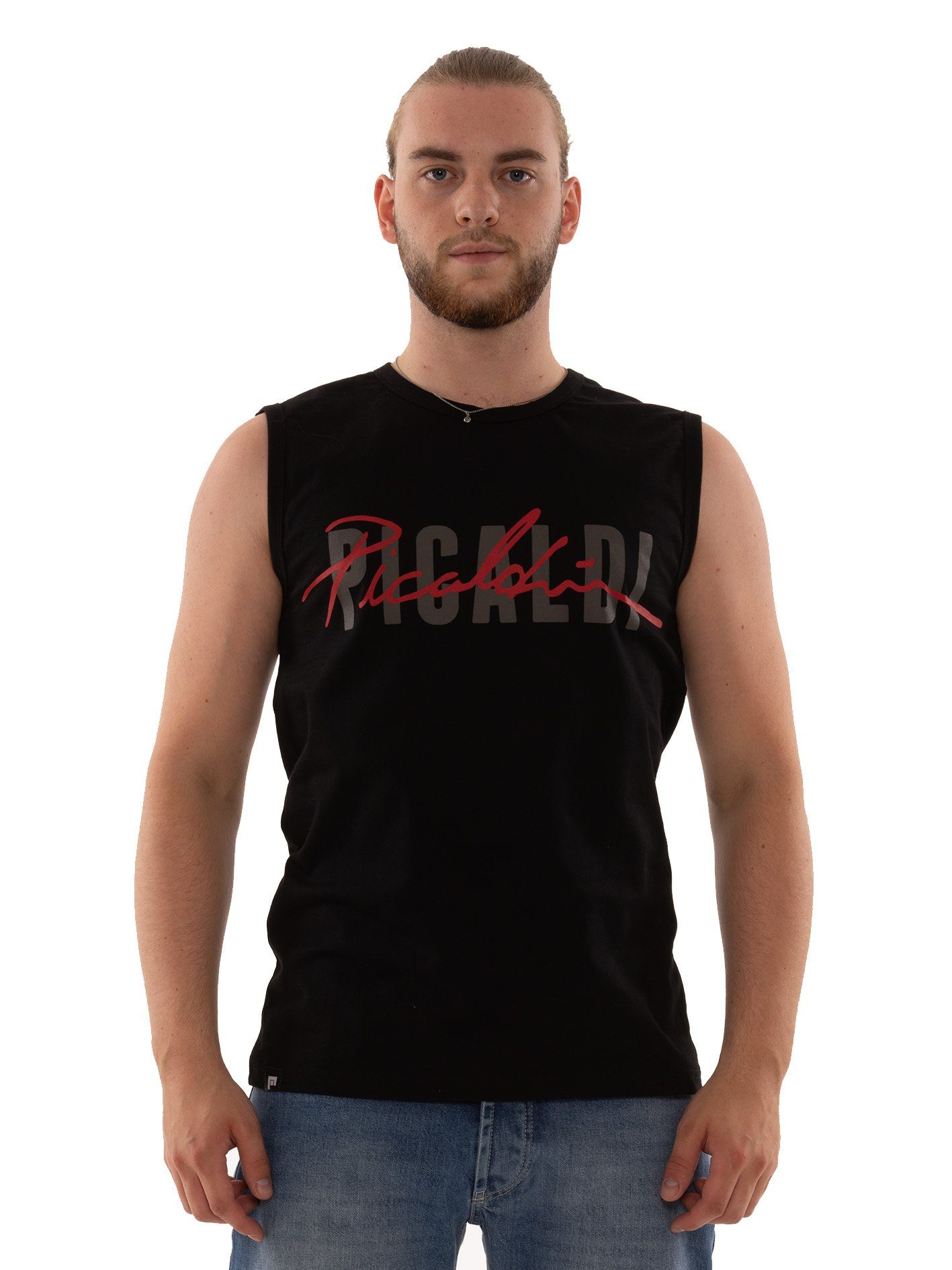 PICALDI Jeans Muskelshirt Collection Print, Rundhalsausschnit Black