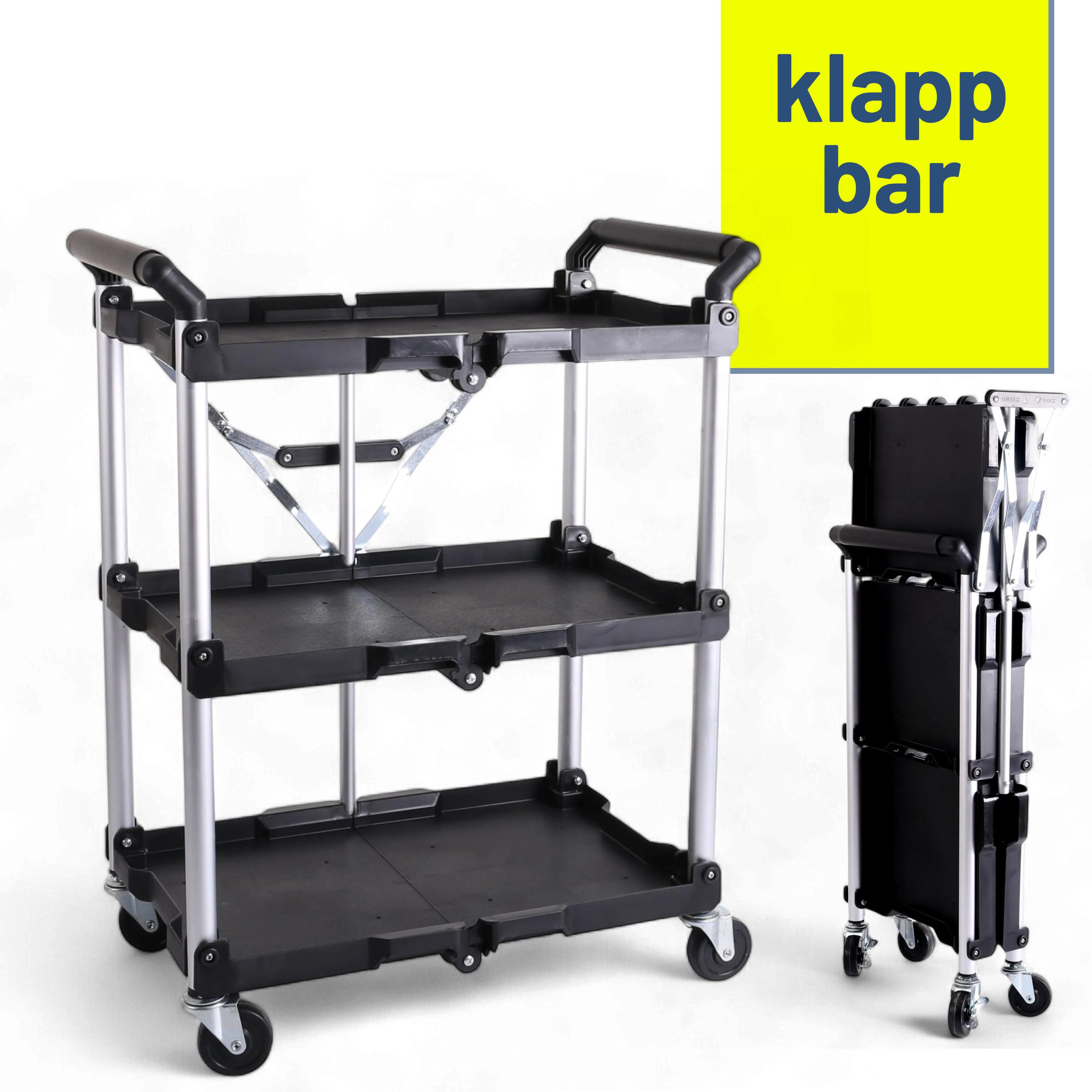Pallit Servierwagen mit Rollen 3 Ebenen günstig online kaufen