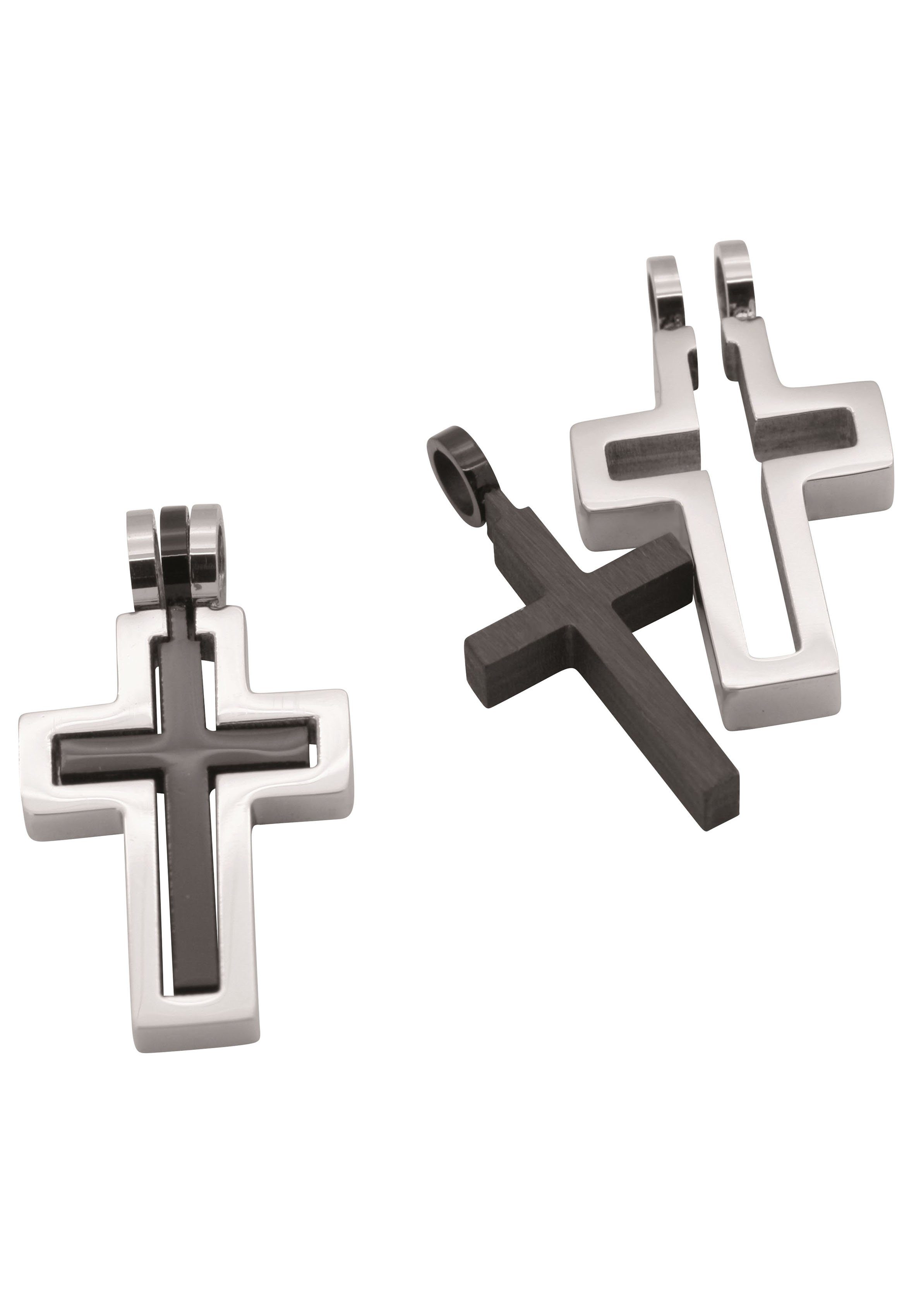 Firetti Кулон Set Multipack Schmuck Geschenk Kettenanhänger Kreuz unisex (Set, 2-tlg), Made in Germany