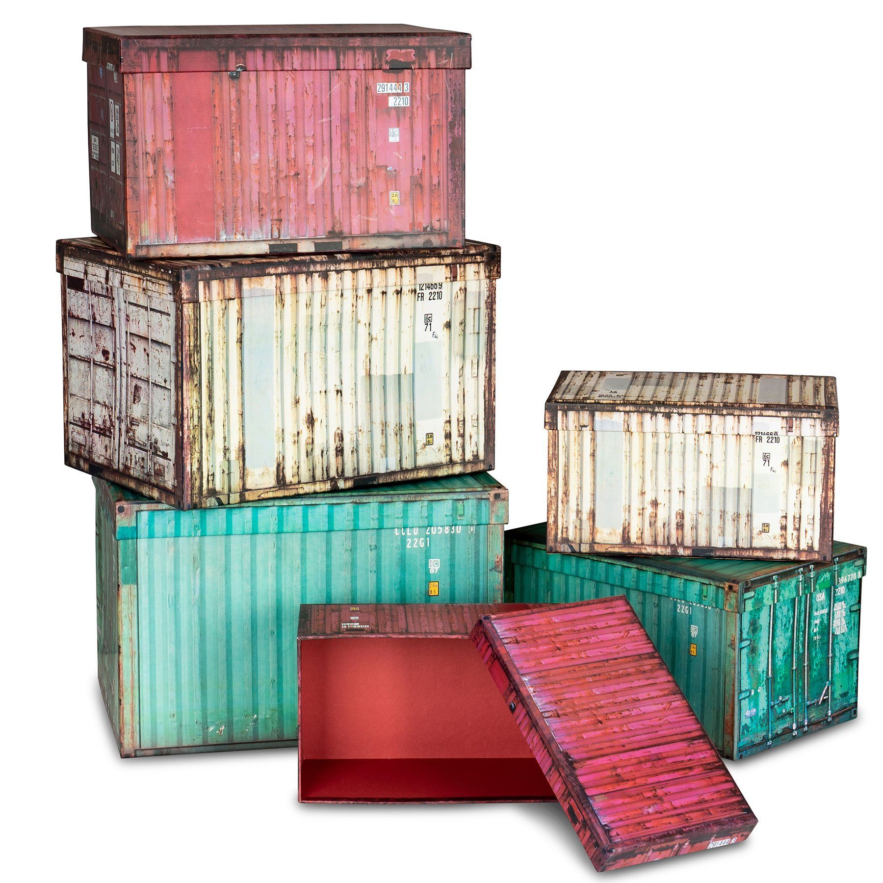Levandeo® Aufbewahrungsbox, Aufbewahrungsbox 6er Set Boxen Aufbewahrung Geschenkbox Container