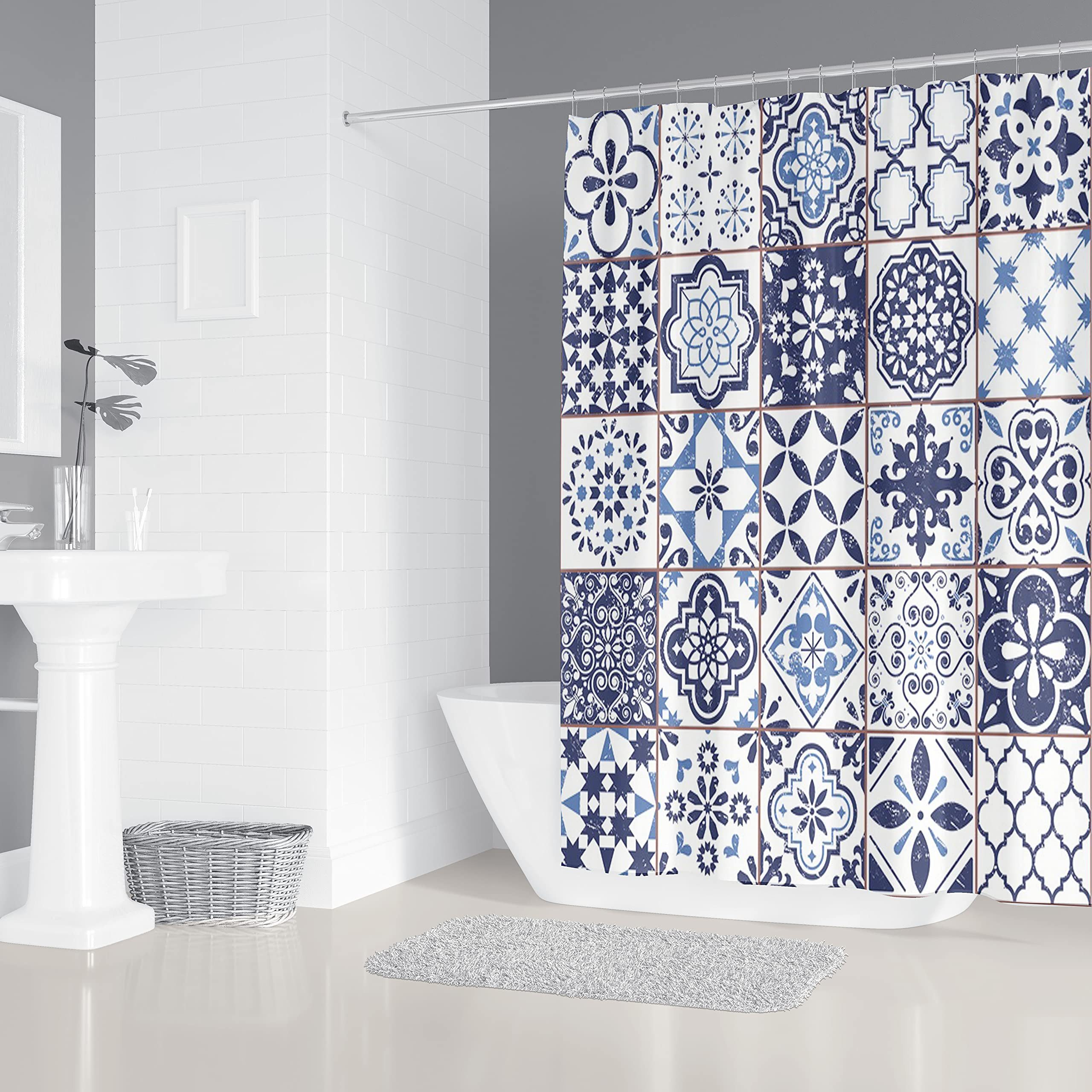 M&W DAS DESIGN Duschvorhang Anti schimmel Waschbar bad vorhang Shower curtains 180x200 – Bild 3 von 5