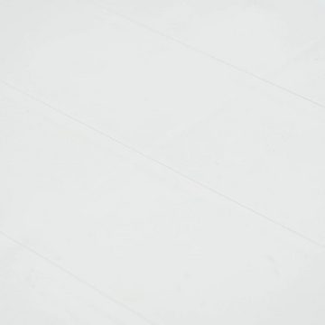 furnicato Gartentisch Weiß 220 x 90 x 72 cm Kunststoff Rattan-Optik