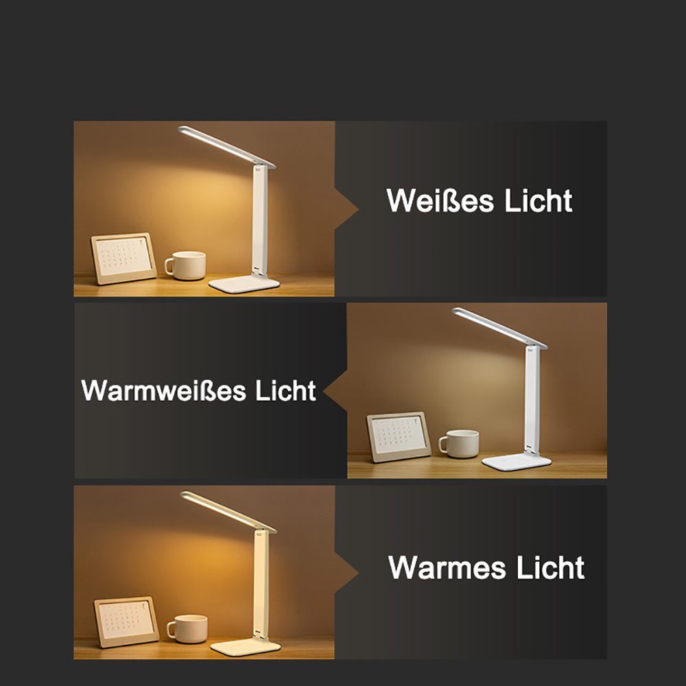 Touchscreen Tischleuchte Augenschutz GelldG LED Schreibtischlampe, Tischlampe, Schreibtischlampe