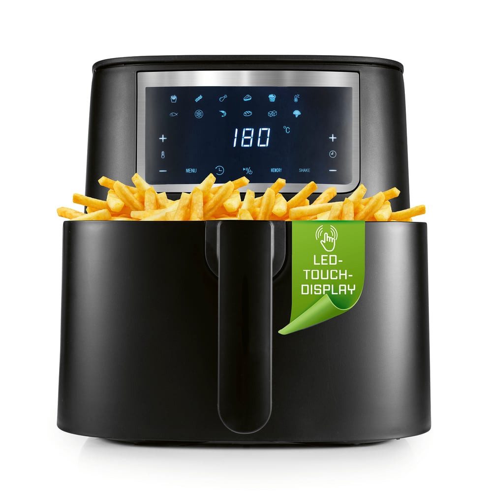 GOURMETmaxx Heißluftfritteuse Heißluftfritteuse 6,5 l, 1700 W, Airfryer mit Touchscreen, Timer und 11 Programmen