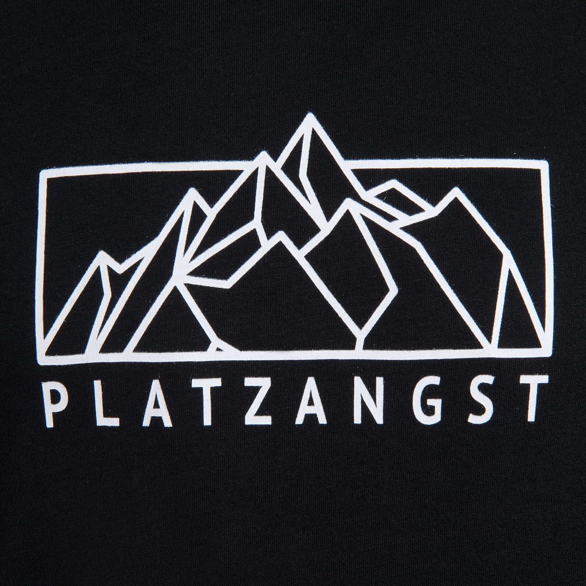 Mountain XS- Logo Platzangst T-Shirt Platzangst (1-tlg) T-Shirt T-Shirts Schwarz -