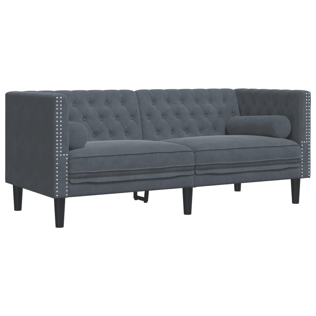 vidaXL Sofa Chesterfield-Sofa mit Nackenrollen 2-Sitzer günstig online kaufen