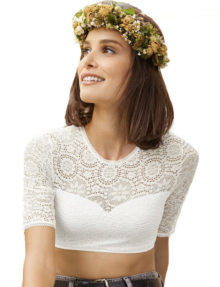 Nina Von C. Dirndlbluse Halbarm Dirndlbluse günstig online kaufen