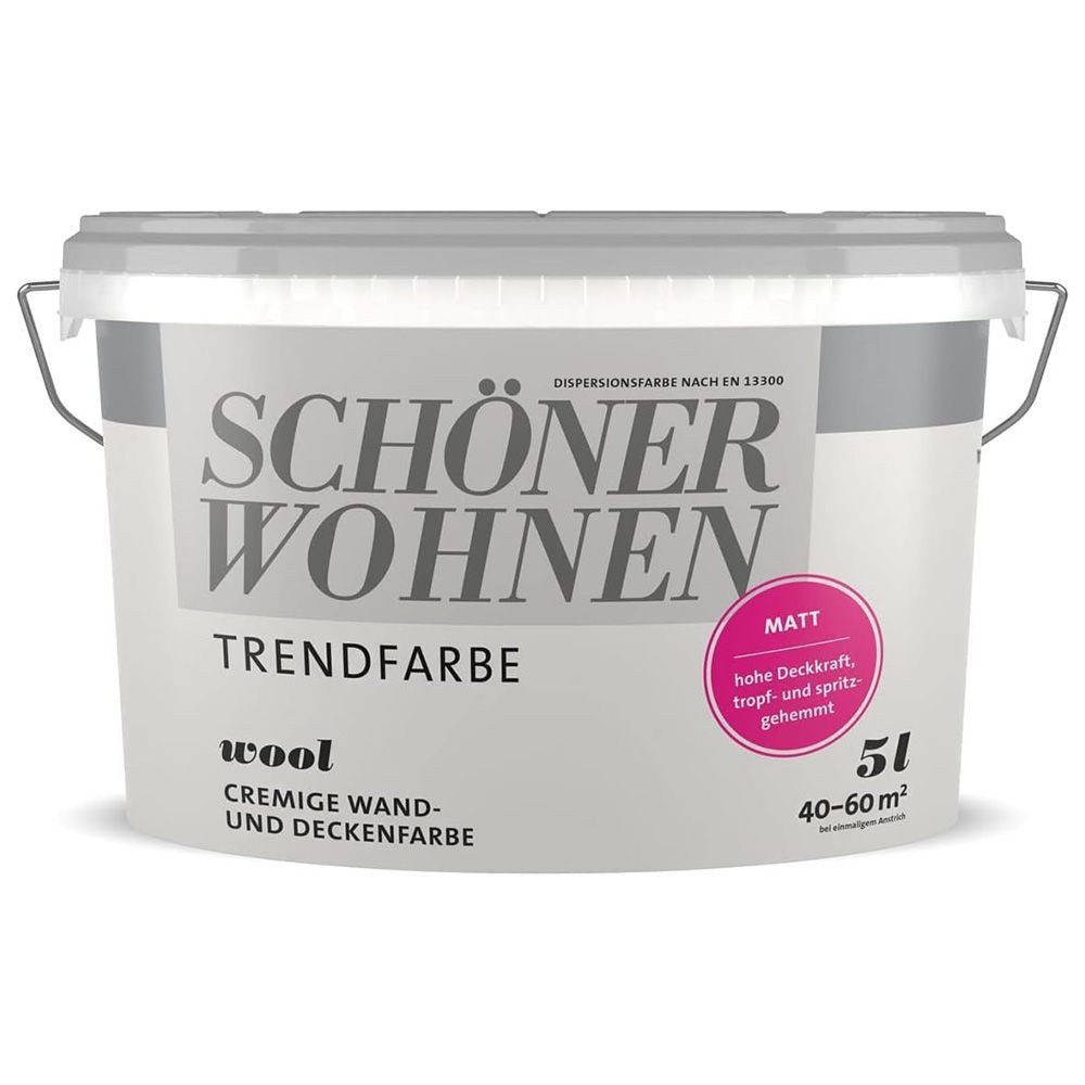 SCHÖNER WOHNEN FARBE Wandfarbe Schöner Wohnen Trend Wandfarbe matt 5,0 Ltr. Wool