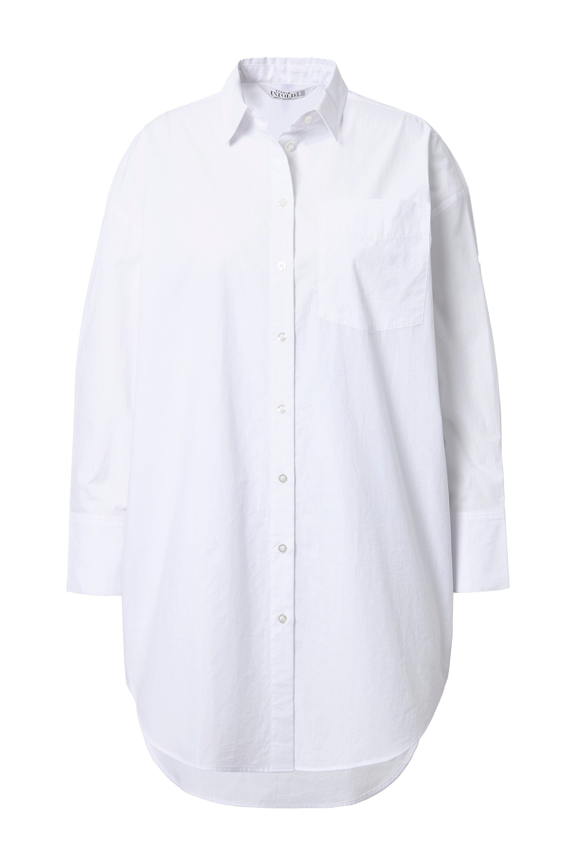 Studio Untold Hemdbluse Hemdbluse oversized Knopfleiste Hemdkragen günstig online kaufen