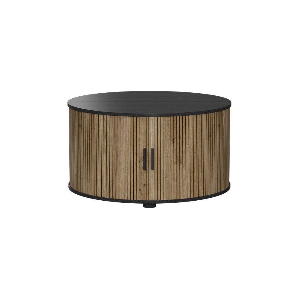 Vicco Couchtisch Selva, Eiche/Schwarz, 80 x 80 cm mit Schiebetür (1-St) günstig online kaufen