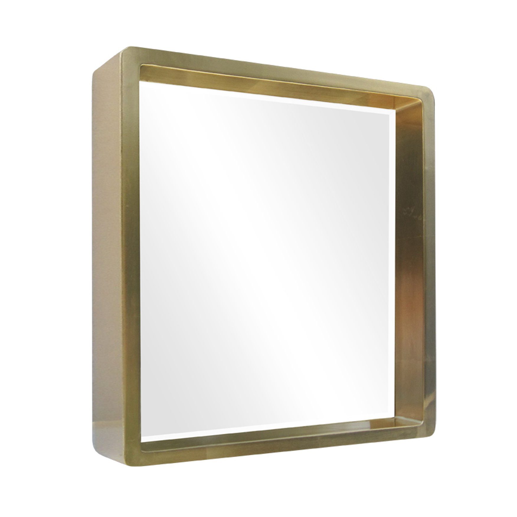 cm goldenem MondiArt, mit x Rahmen, MANDY, More2Home 40 40 Wandspiegel