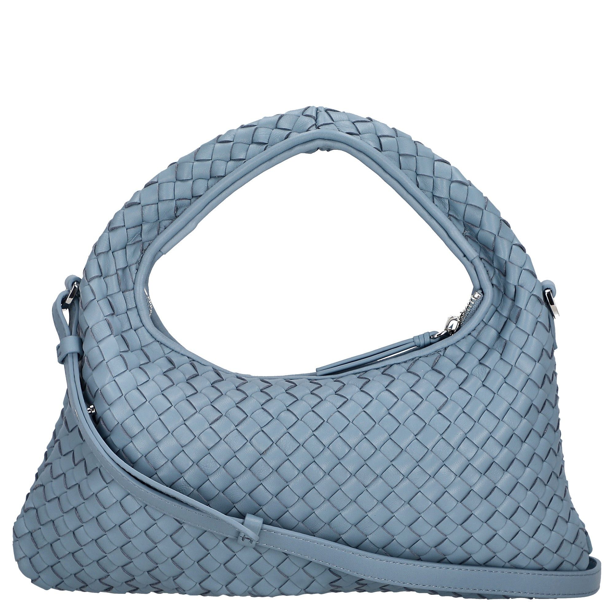 Les Visionnaires Handtasche Sadie Weave Silky - Henkeltasche 37 cm (celeste) – Bild 4 von 5