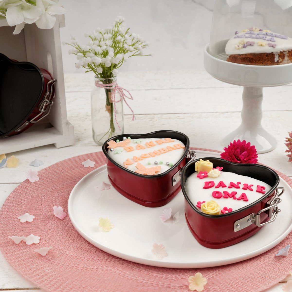 Zenker Springform Mini-Herzspringform – für Valentinstag, Jahrestag oder Geburtstag