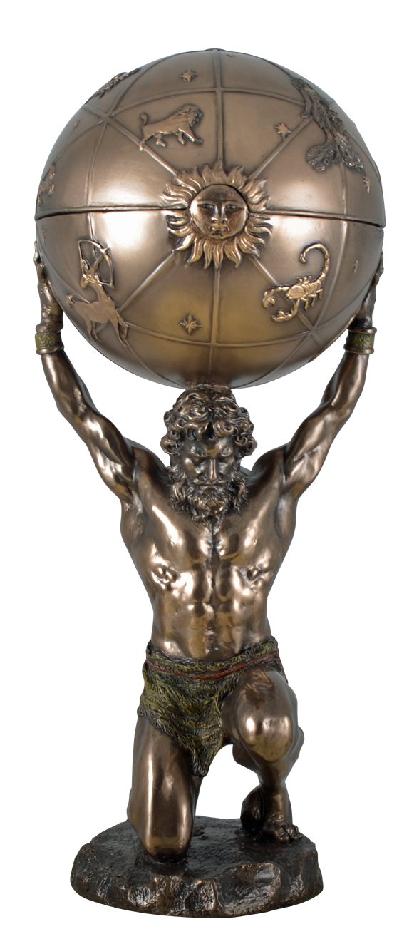 by die Veronese, von seinen Dekofigur Schultern trägt bronziert Vogler Hand Welt Atlas auf Gmbh direct