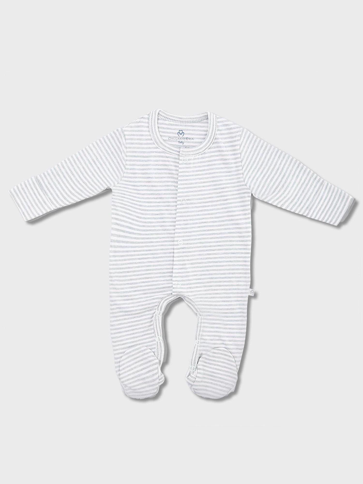 OrganicEra Strampler Baby-Strampler mit Fuß, Bio-Baumwolle, gestreift (1-tlg)