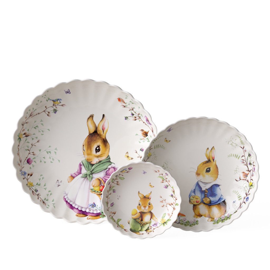 Villeroy & Boch Müslischale Spring Fantasy Schalen-Set, 3tlg, Porzellan, (Set, 3-tlg), Premium Porcelain, 3 Stck, mikrowellensicher, Made in Germany