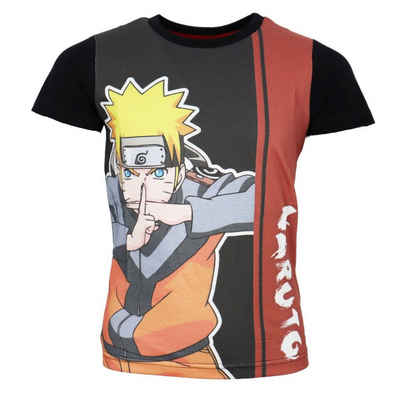 Naruto Print-Shirt Anime Naruto Shippuden Kinder Jungen kurzarm T-Shirt Gr. 104 bis 152, 100% Baumwolle