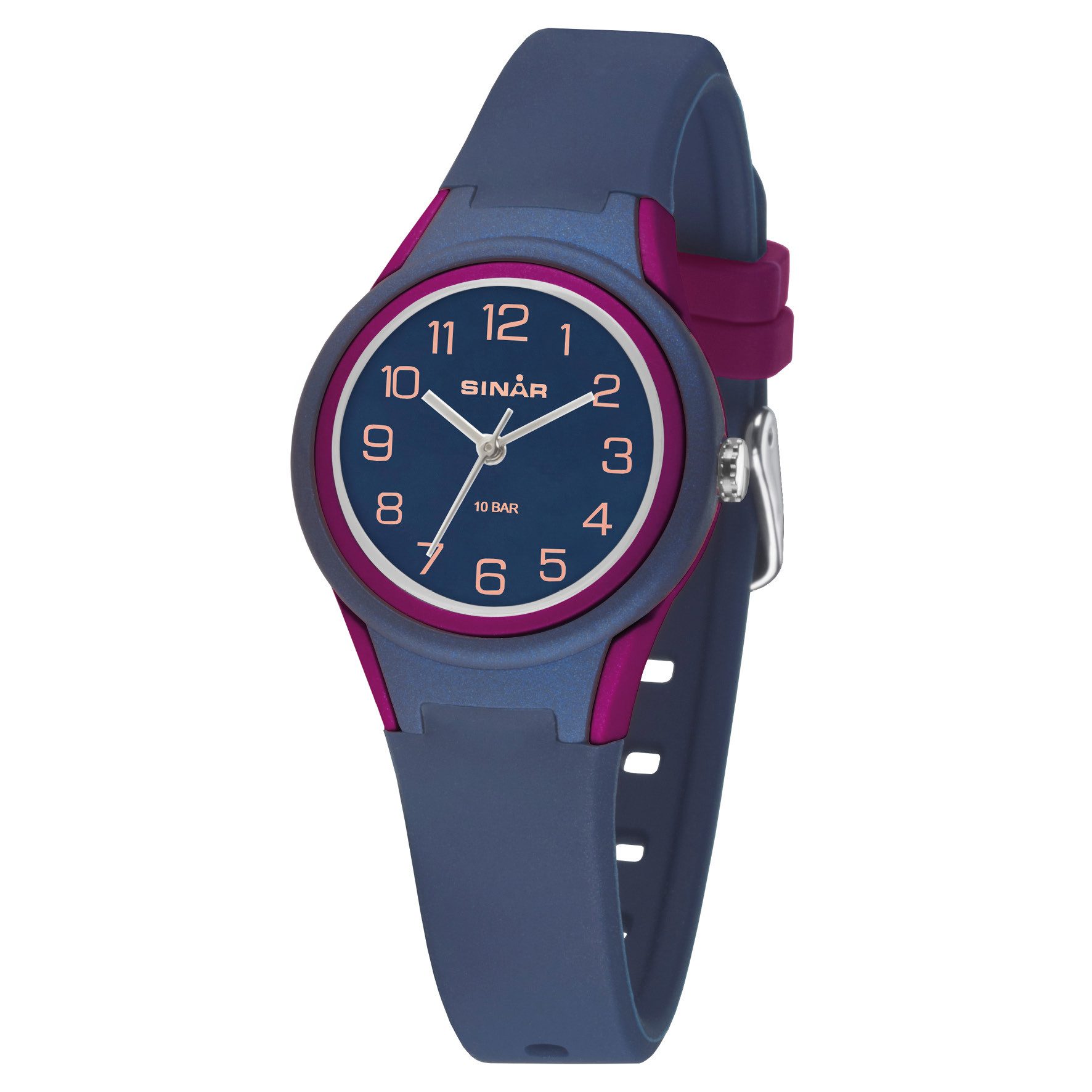 SINAR Quarzuhr XB-47 Jugend Armbanduhr Sportuhr Silikonband, analog sportlich modern Geschenkidee Jugend Ø 29mm