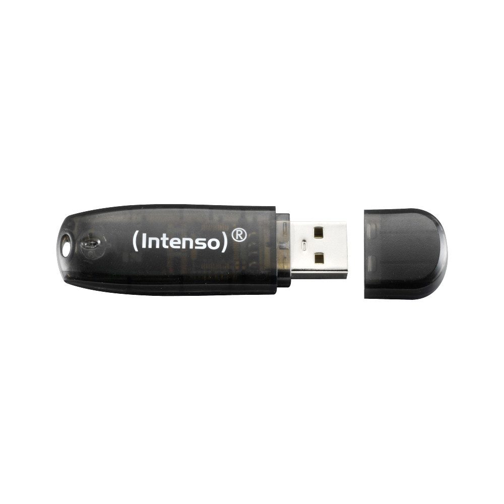 Intenso 16 GB USB-Stick mit USB 2.0, 28 MB/s, kompaktes Design, schwarz USB-Stick von Intenso