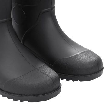 vidaXL Wathose Gummistiefel Schwarz Größe 46 PVC