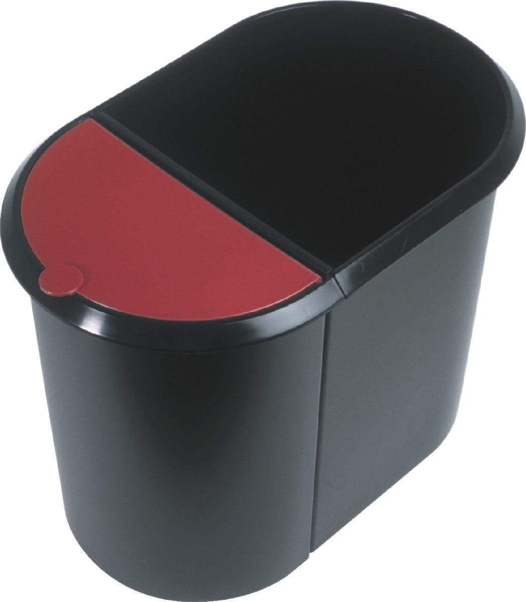 HELIT Papierkorb Papierkorb Duo-System 20+9l schwarz/rot