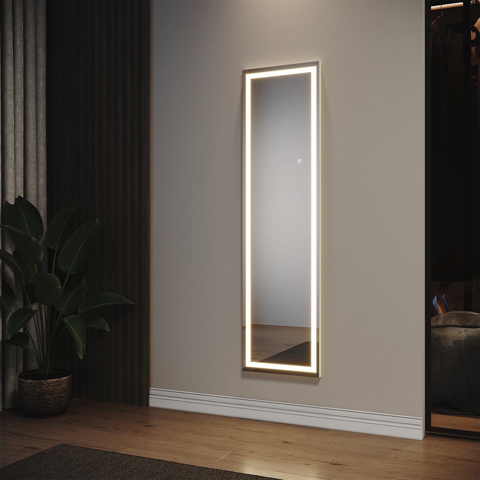 SONNI Ganzkörperspiegel »Wandspiegel mit LED Beleuchtung,in 3  Farben,BxH:400x1500mm, Modern« online kaufen | OTTO