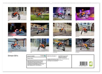 CALVENDO Wandkalender Simson S51c (Premium, hochwertiger DIN A2 Wandkalender 2023, Kunstdruck in Hochglanz)