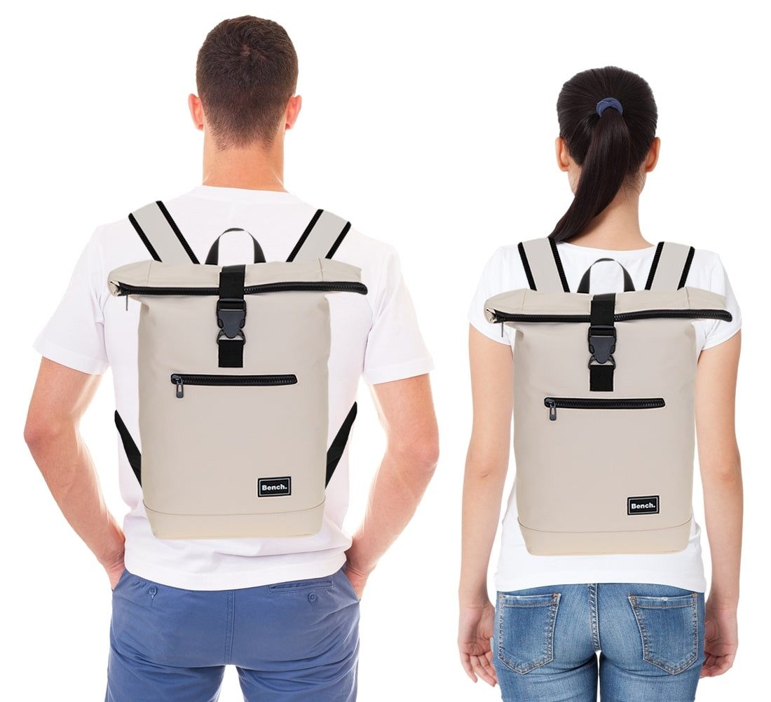 Bench. Freizeitrucksack Roll-Top Kurierrucksack Hydro aus Plane wetterfest günstig online kaufen
