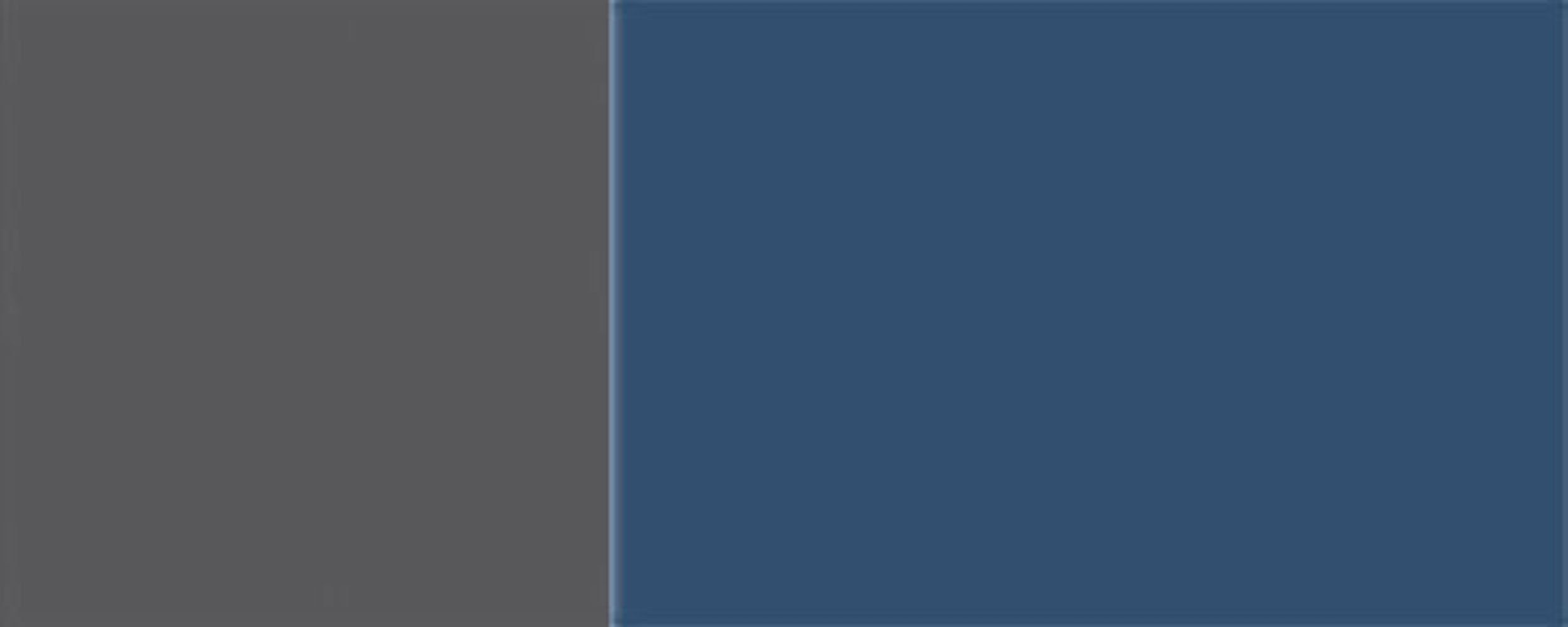 (Napoli) 1-türig RAL 5000 Feldmann-Wohnen wählbar Front-, Korpusfarbe Napoli Ausführung 50cm grifflos Klapphängeschrank und violettblau Hochglanz