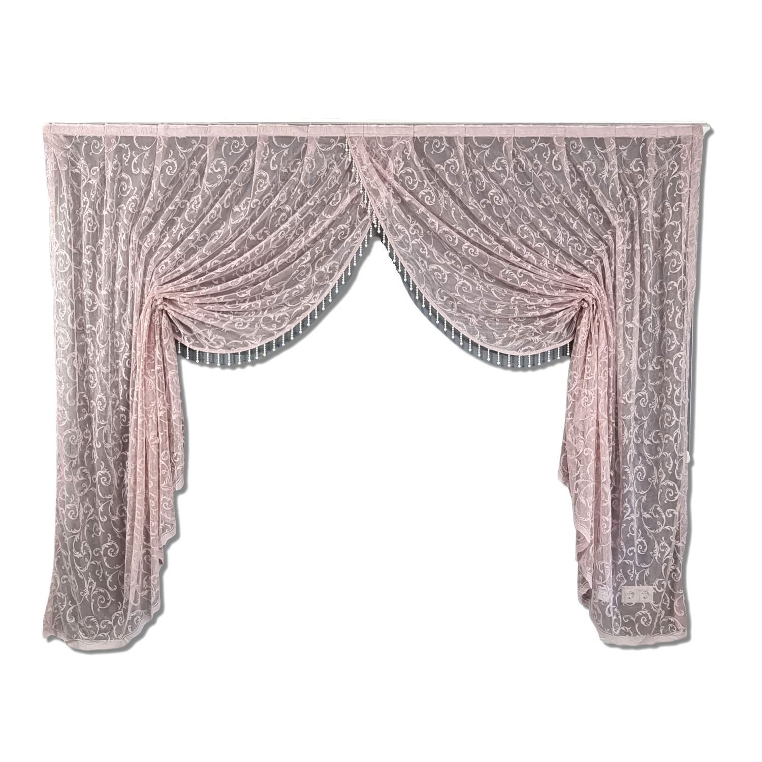 Gardinen by Justyna Gardine Kruvaze Alt Rosa, Kräuselband, Lichtschutz, Sto günstig online kaufen