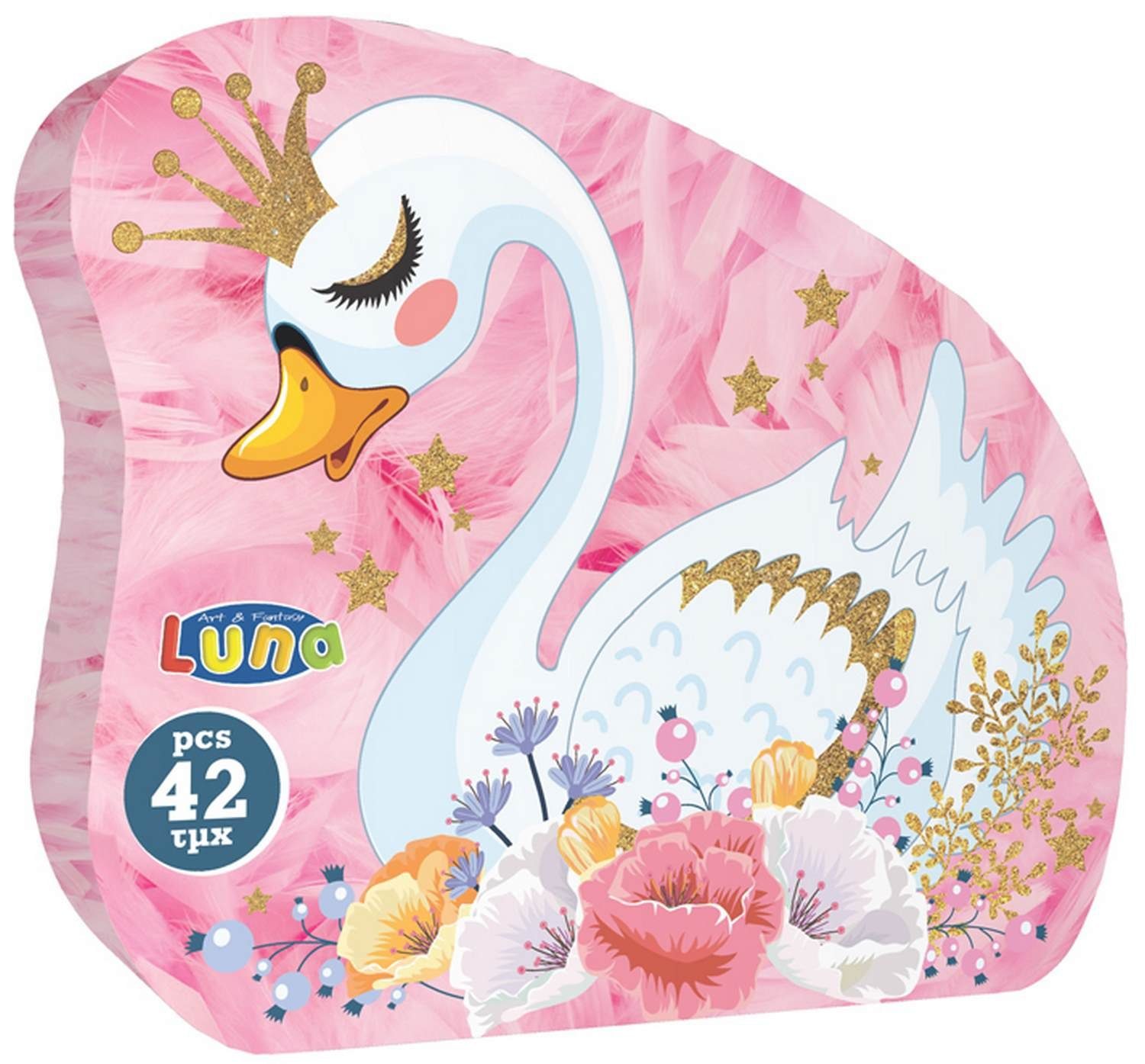 Steckpuzzle Puzzle Schwan 42-tlg. XXL Puzzleteile 42x42